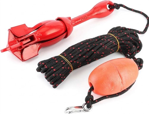 Red folding grapnel anchor kit - folding,